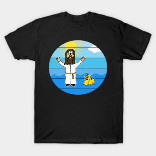 Jesus Walking On Water Christian Funny T-Shirt